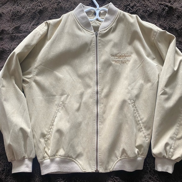 Beige Bomber Jacket - Picture 1 of 4